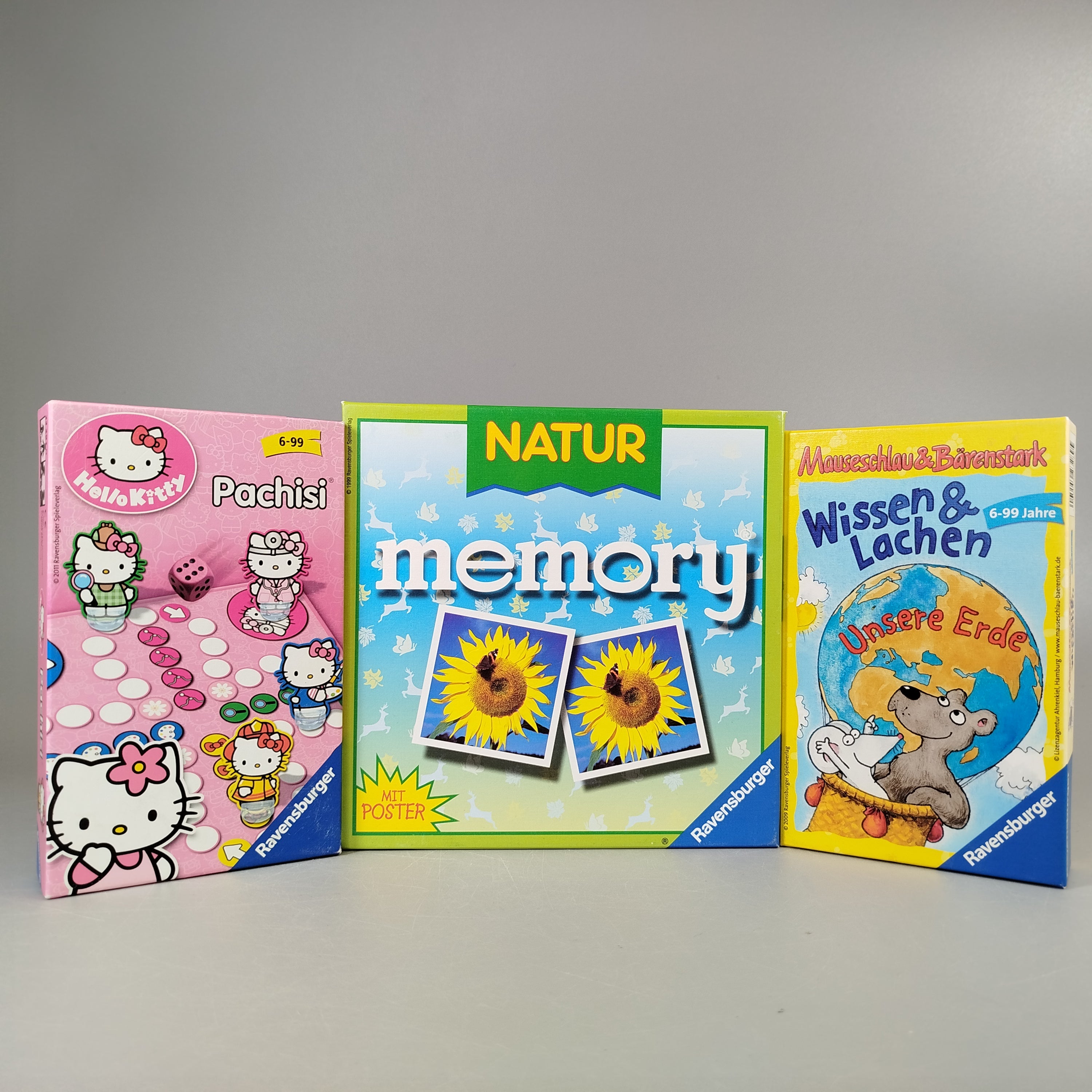 Ravensburger Brettspiel-Set - Hello Kitty, Natur Memory, Wissensspiel